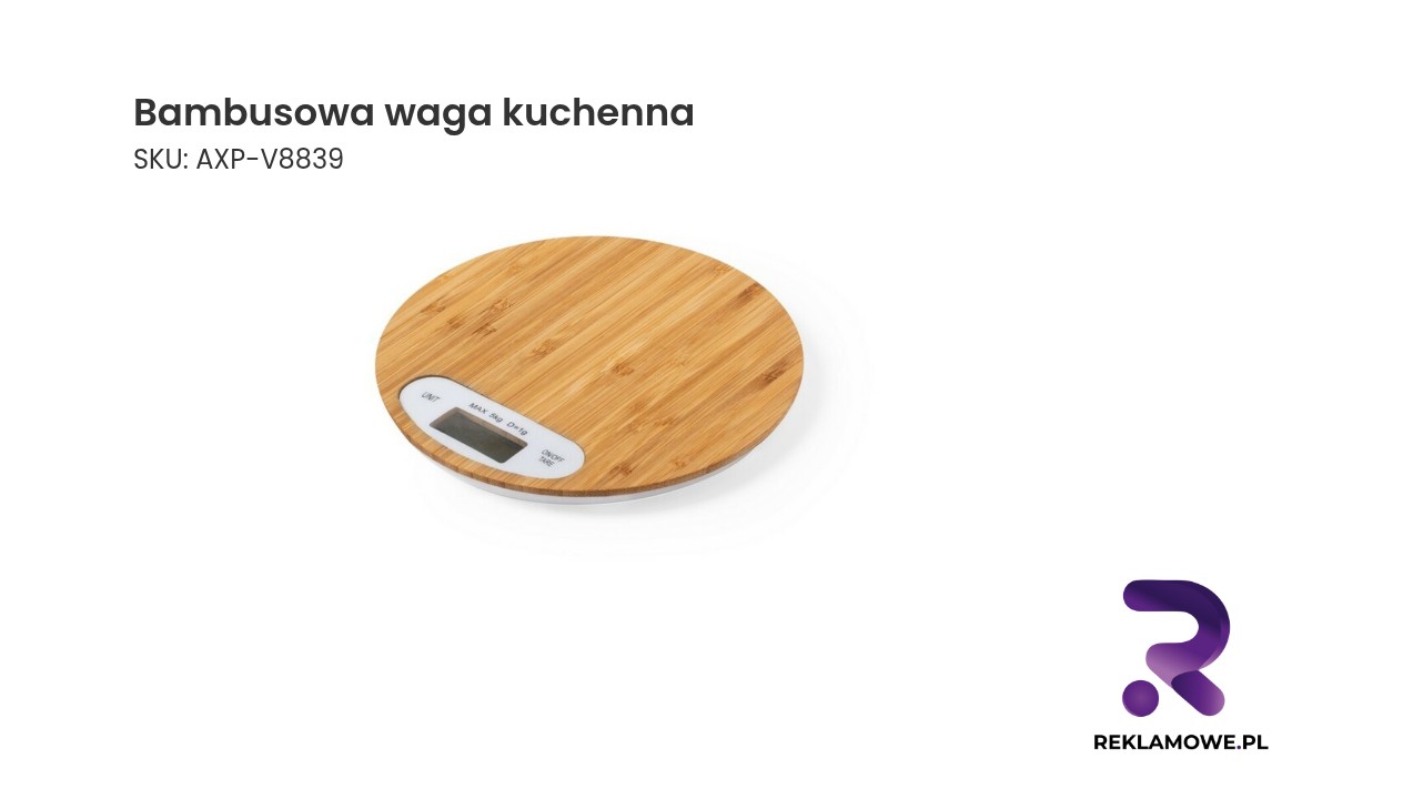 Waga kuchenna wykonana z bambusa