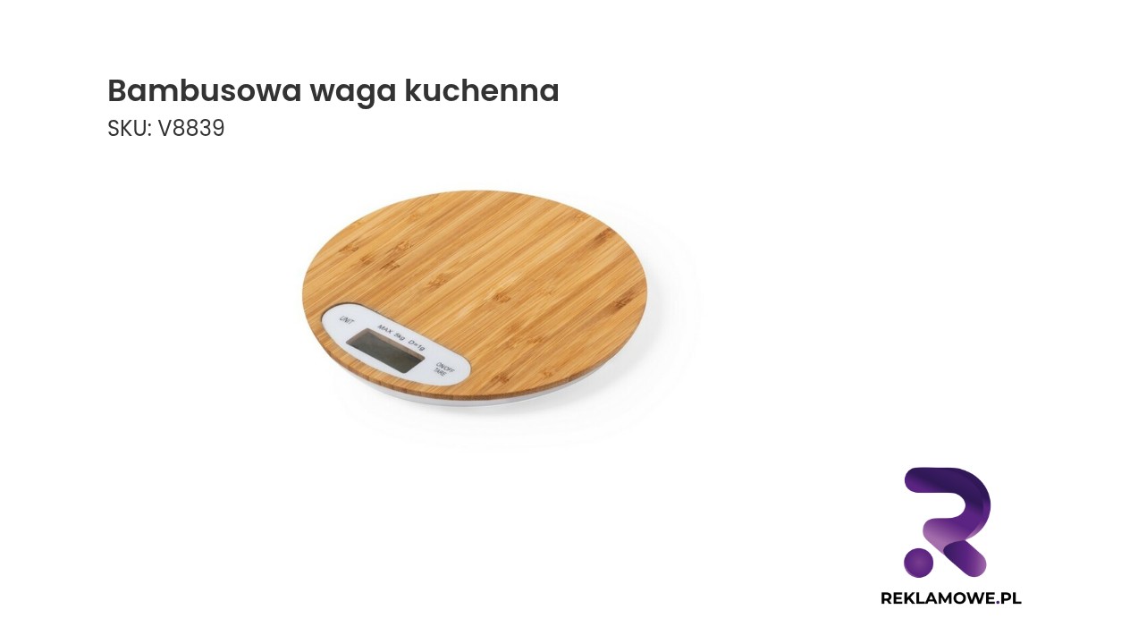 Ekologiczna bambusowa waga kuchenna