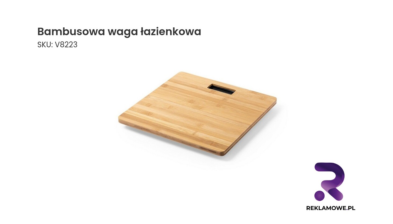 Bambusowa waga łazienkowa do pomiaru wagi