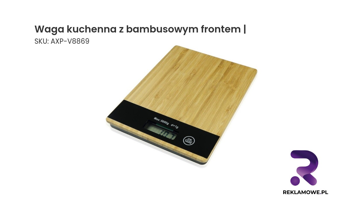 Waga kuchenna z bambusowym frontem